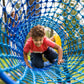 6-Foot Blue Wave Hanging Woven Rope Tunnel