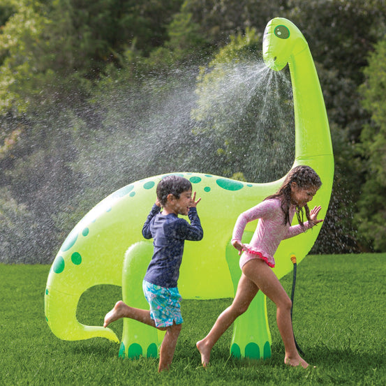 Extra Long 25-Foot Double Lane Water Slide with Sprinkler – Hearthsong