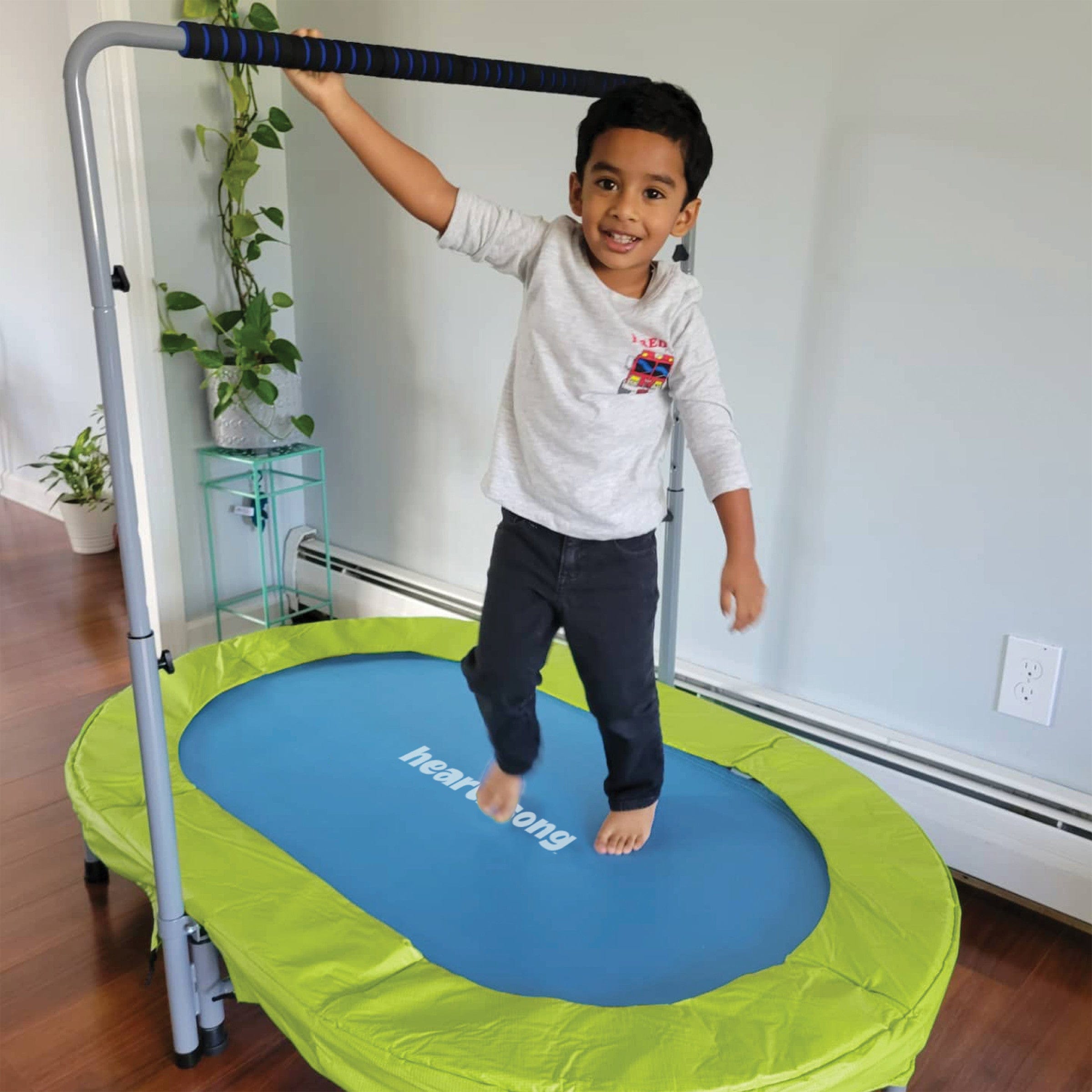 Toddler trampoline deals with bar