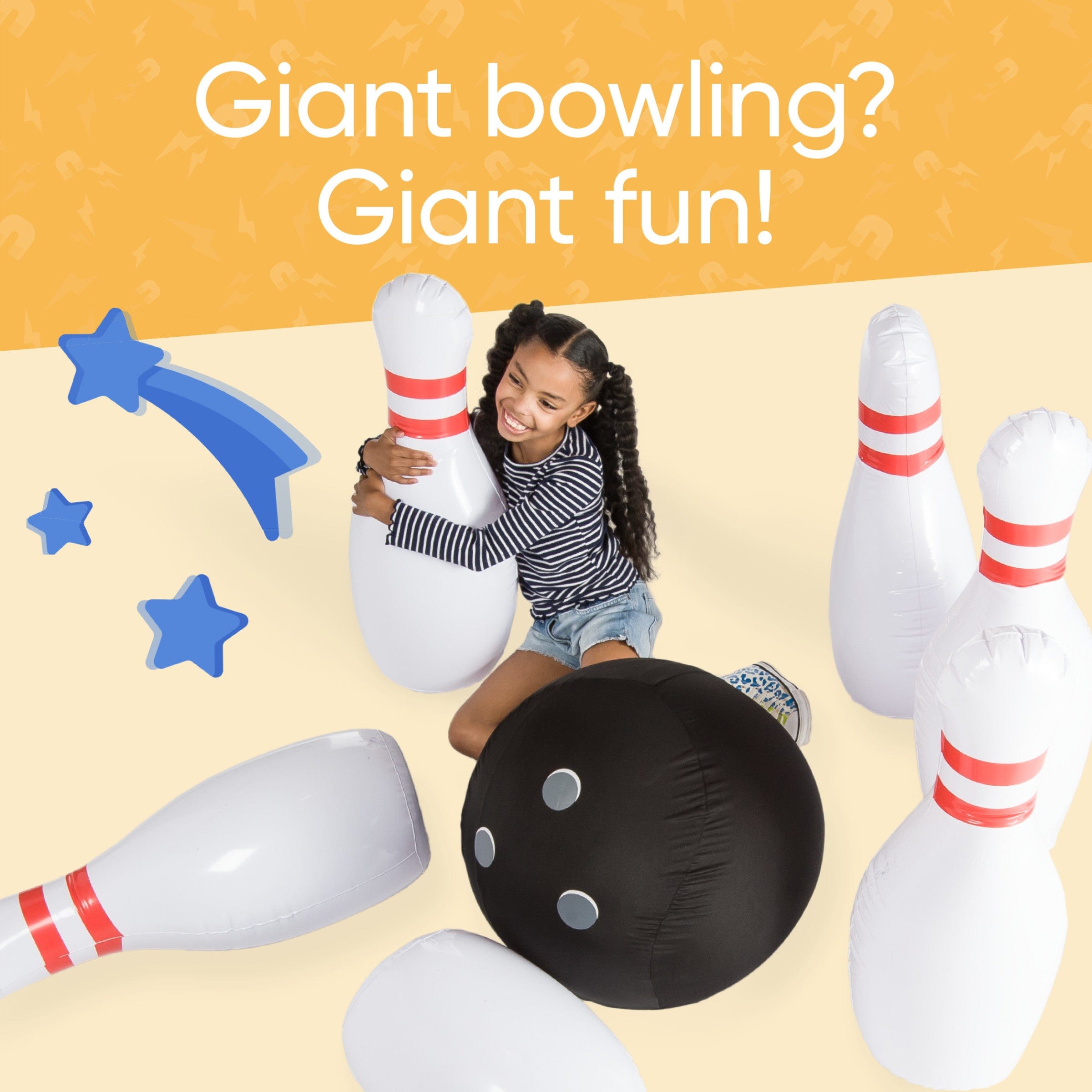 Inflatable bowling sale set target