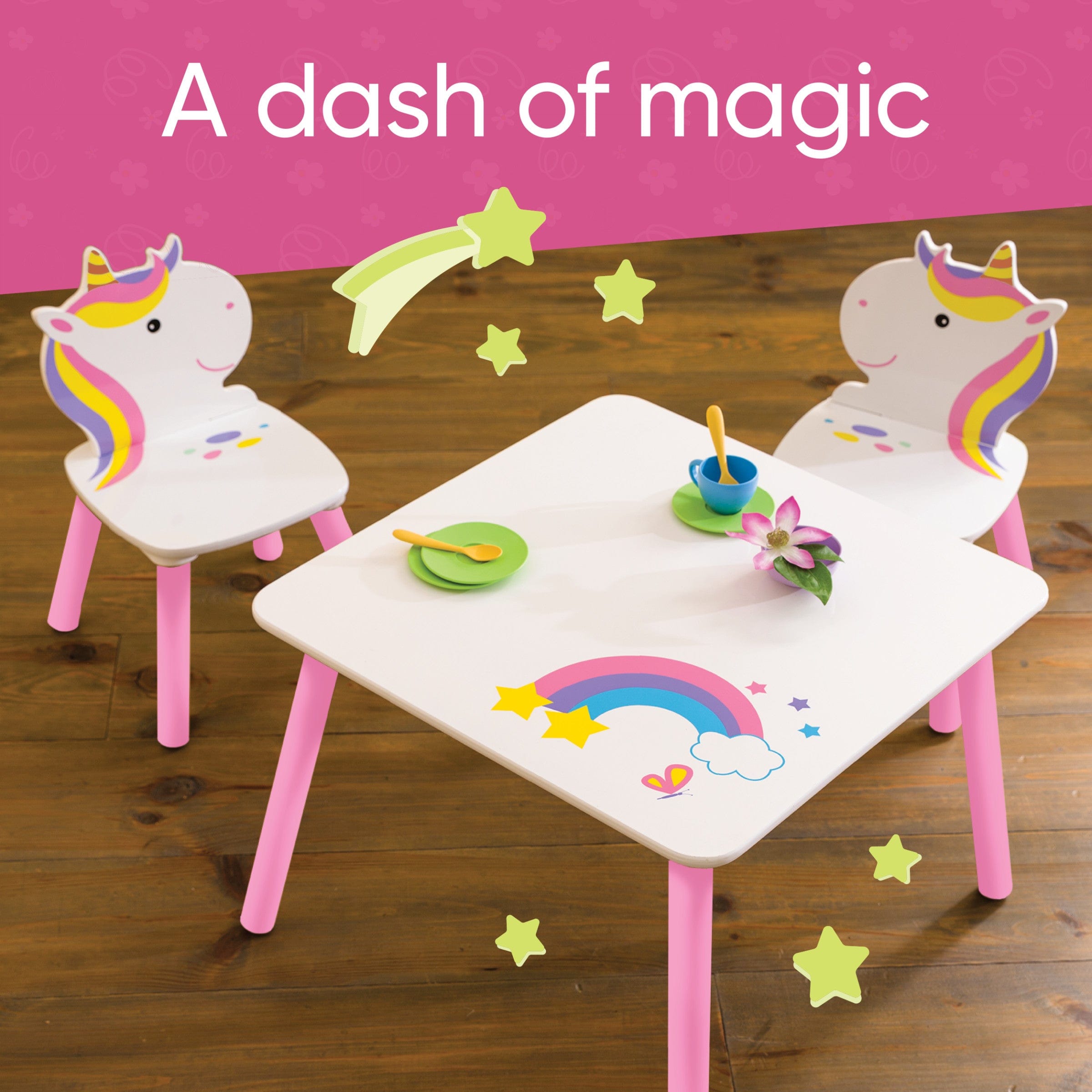 Childrens unicorn deals table and chairs