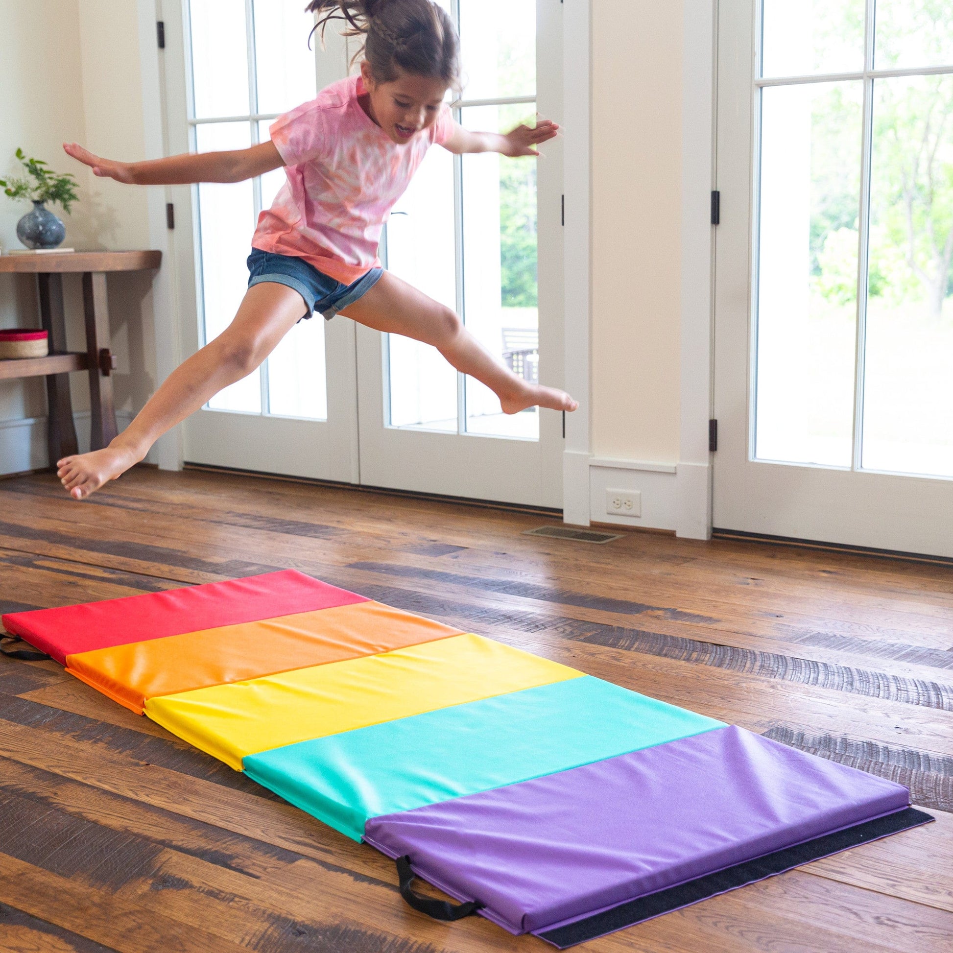 Tumbling Mat For Kids - Gymnastics Mat - Folding Exercise Tumble Mat For  Home Gyms