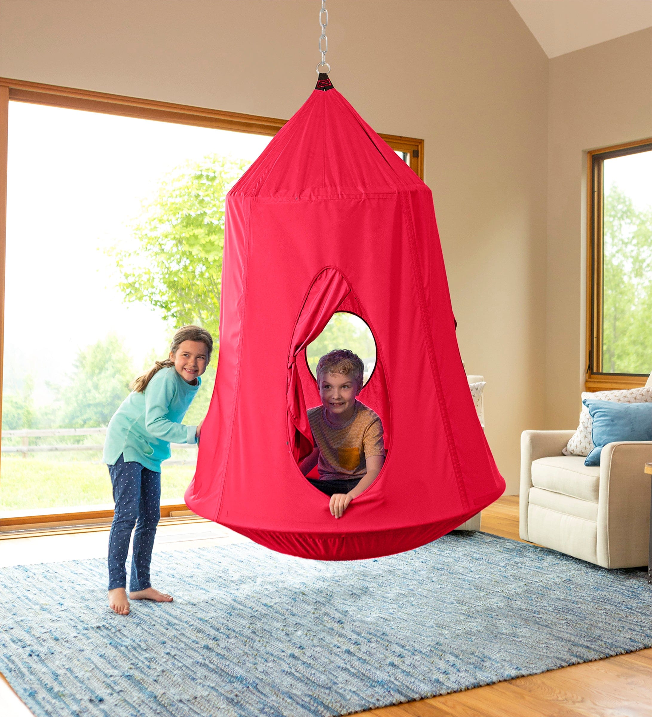 Pod clearance hanging tent