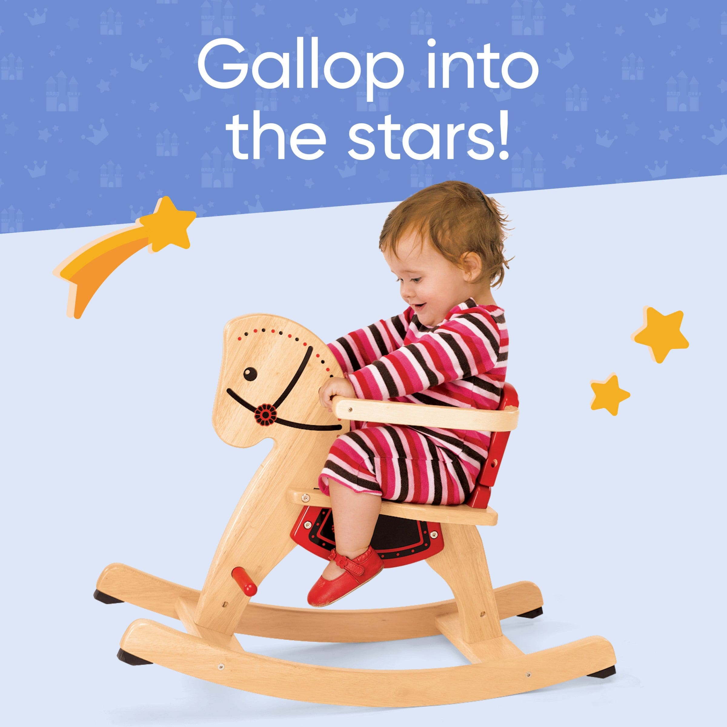 Grow With Me Wooden Rocking Horse Hearthsong