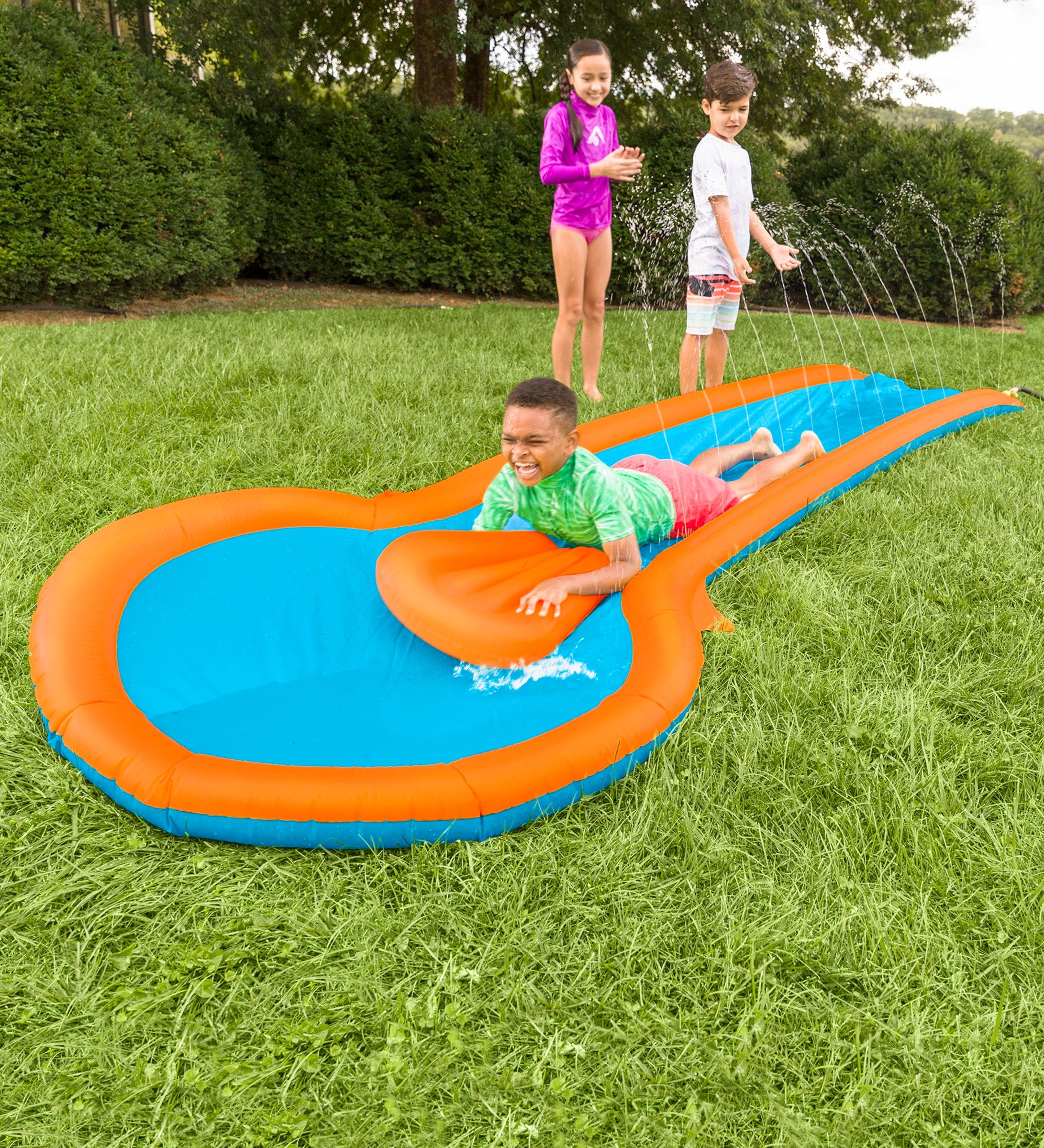 Hearthsong inflatable water store slide for kids