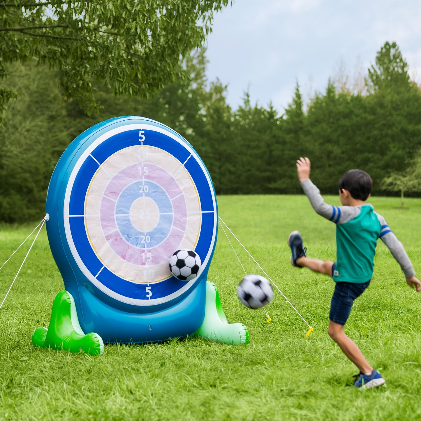 Jumbo Inflatable 2-in-1 Darts and Soccer Set