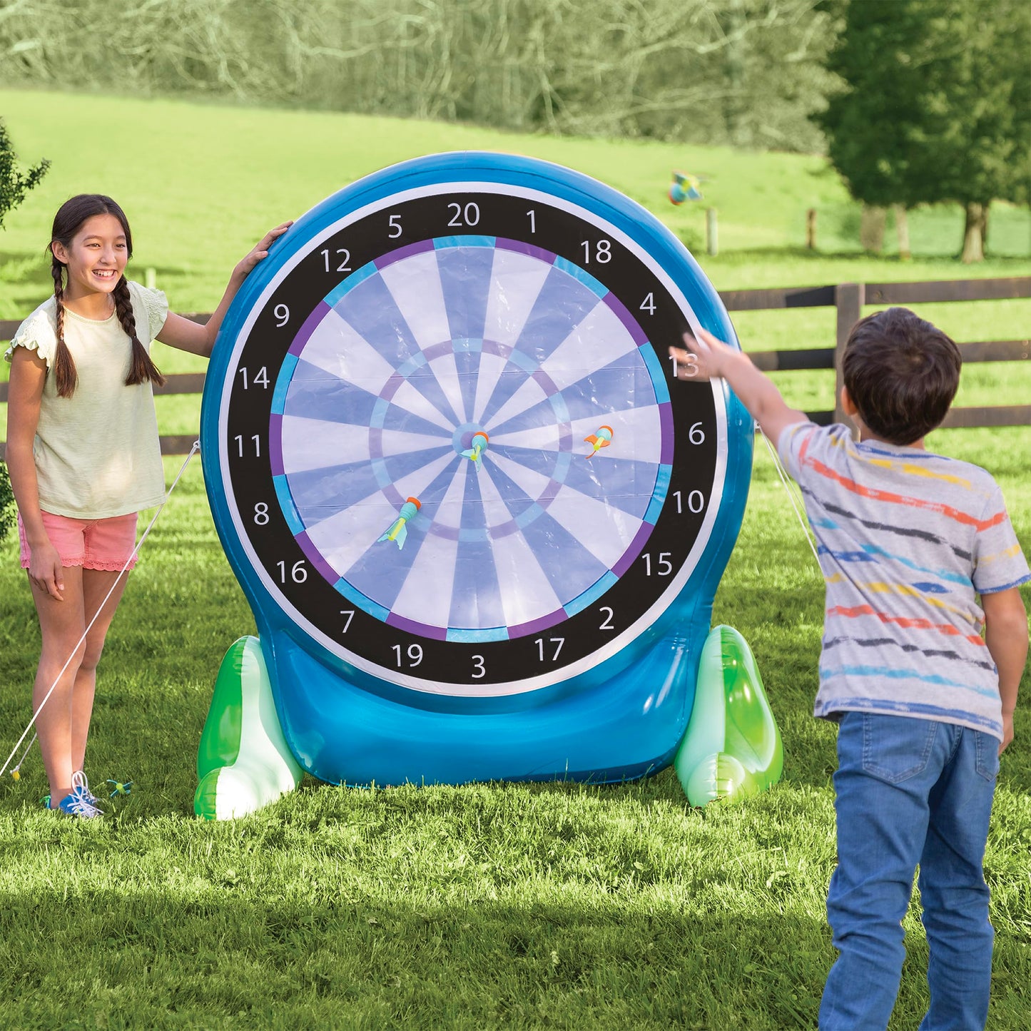 Jumbo Inflatable 2-in-1 Darts and Soccer Set