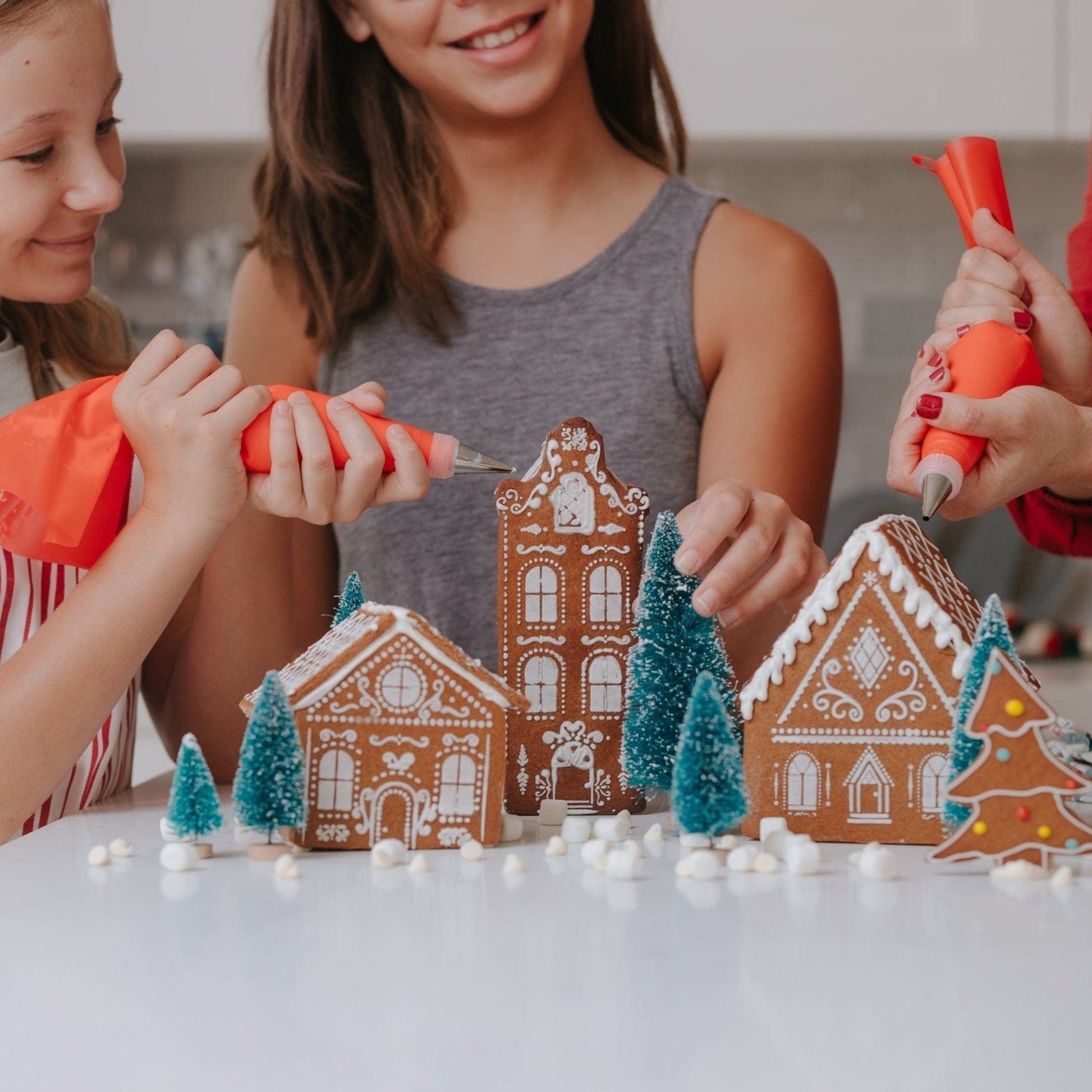 Make the perfect Gingerbread Houses with our Holiday Bakeware