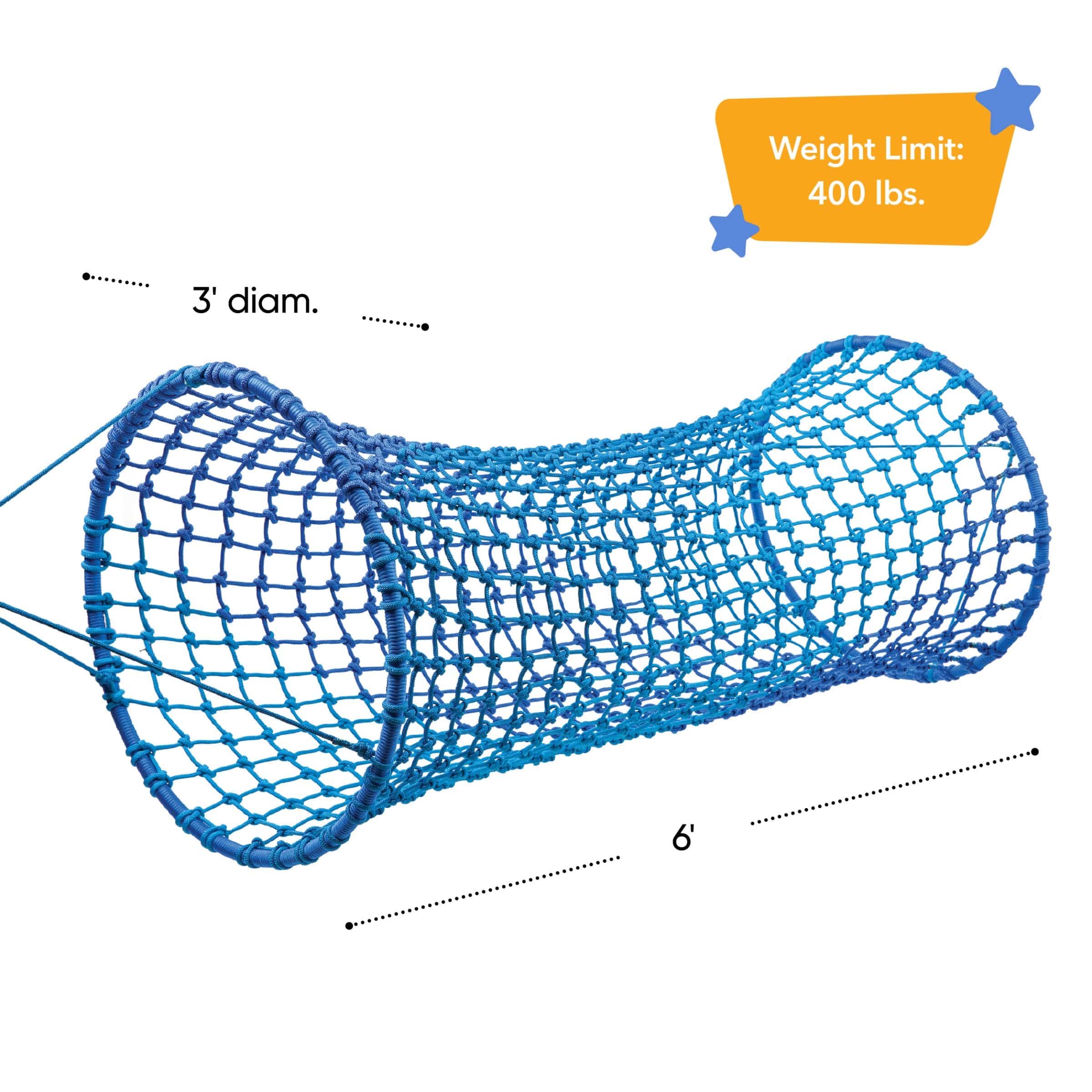 HearthSong - orders Blue Wave Hanging Woven Rope Tunnel for Kids