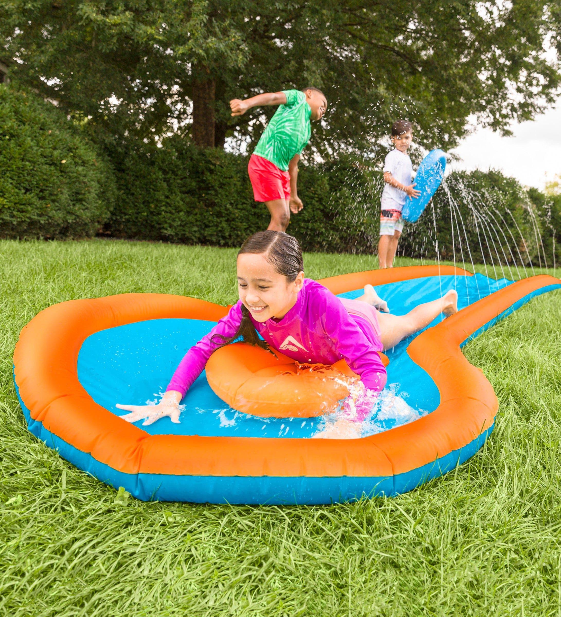 Hearthsong inflatable water store slide for kids