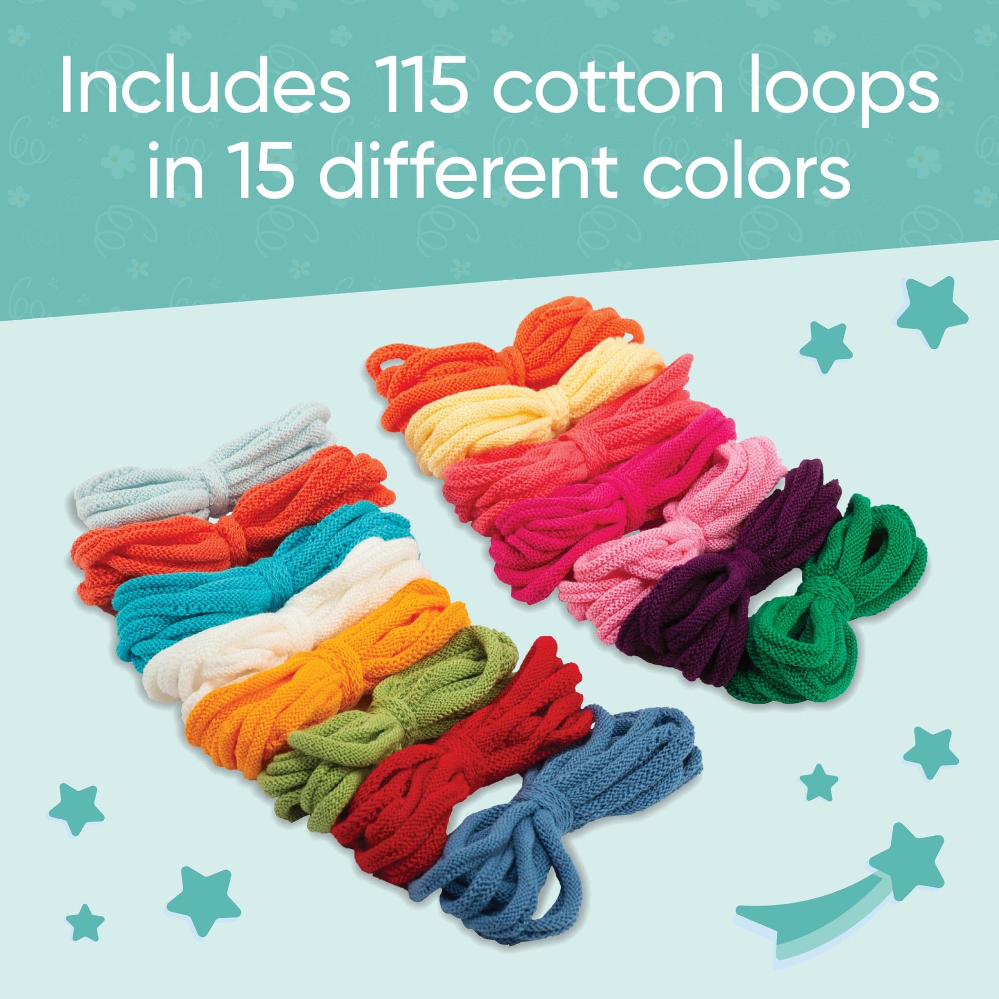 192pcs Potholder Weaving Loom Loops Multicolored Elastic Loom Bands for Kids