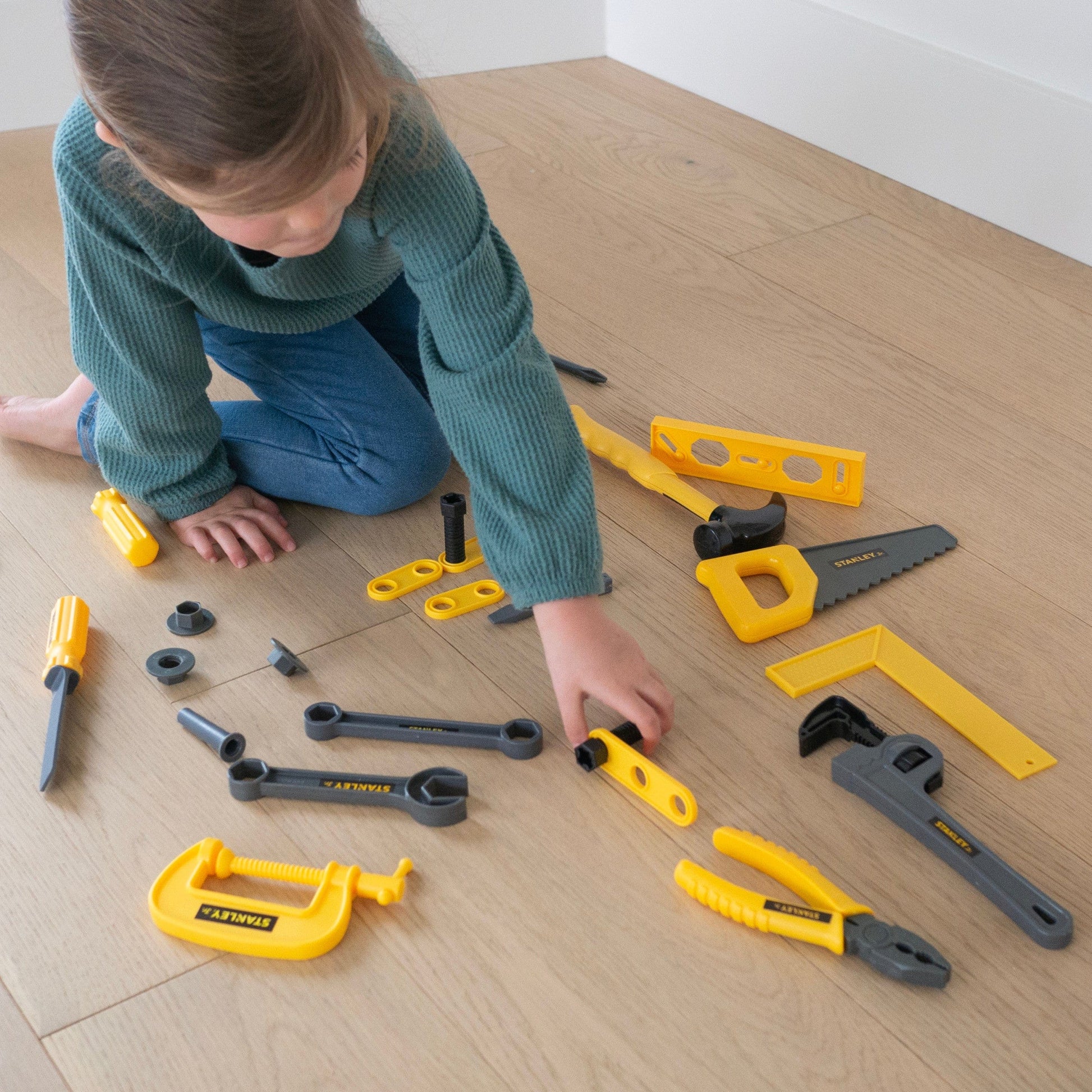 Junior 12 Pc. Carpenter Dress-Up Set With Toy Tools