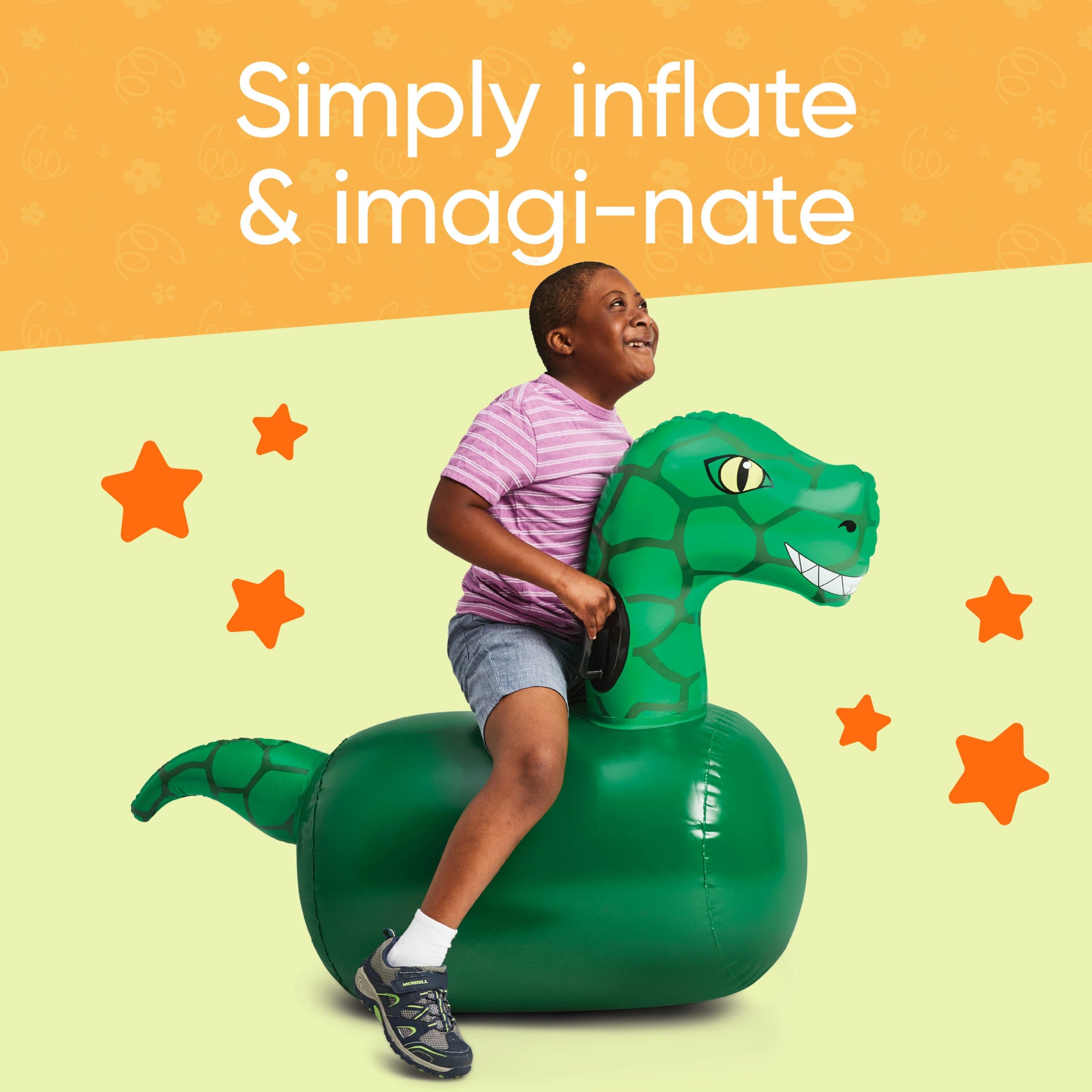 Inflatable Ride-On Hop 'n Go Dinosaurs – Hearthsong