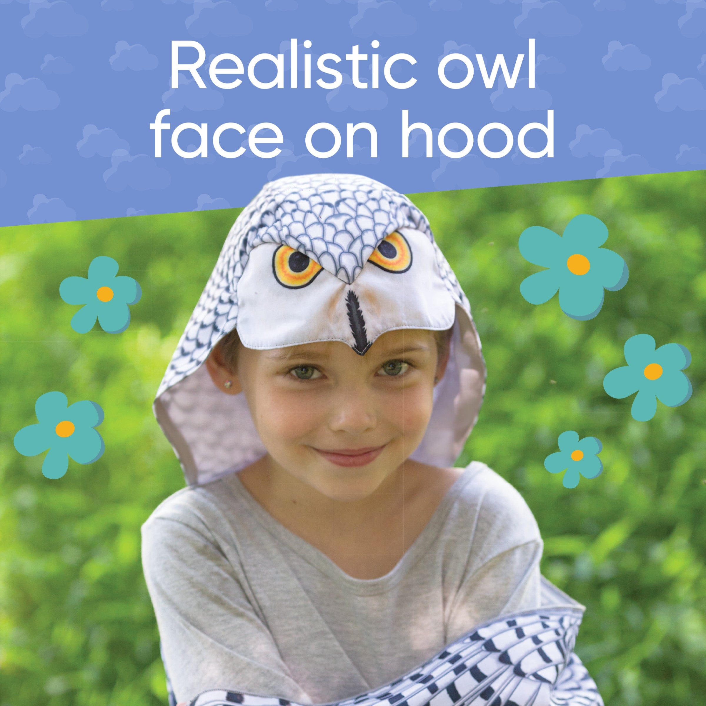 Hooded Realistic Owl Wings Costume Hearthsong