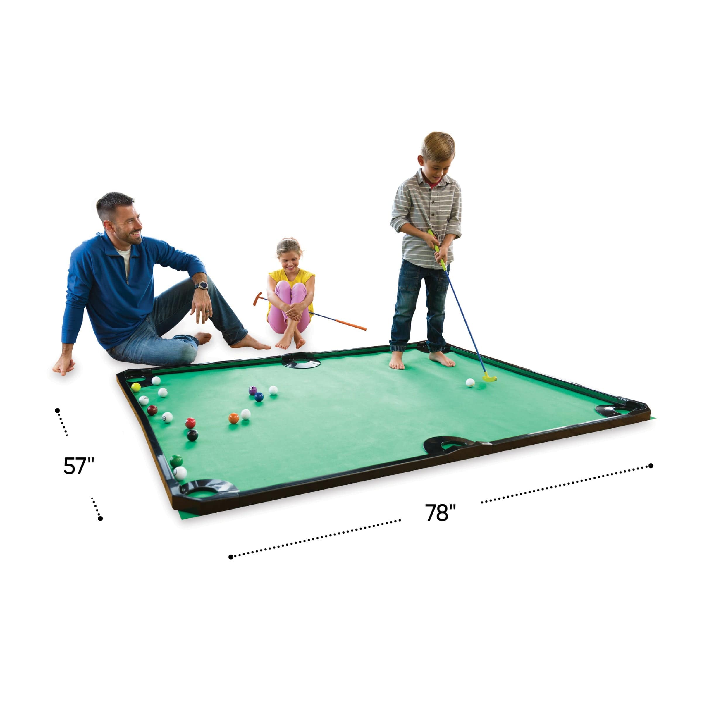Golf Pool Indoor Family Game and Wooden Accessories Set – Hearthsong