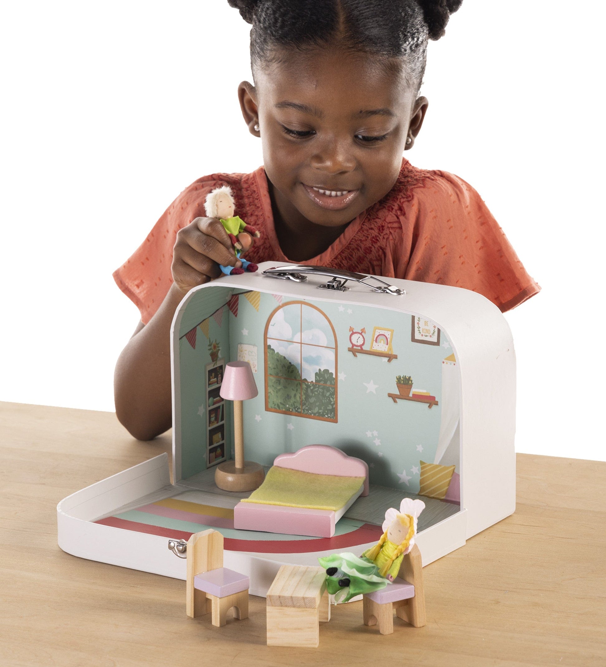 DIY Large Wooden Kids Doll House Barbie Kit Play Dollhouse Mansion Furniture