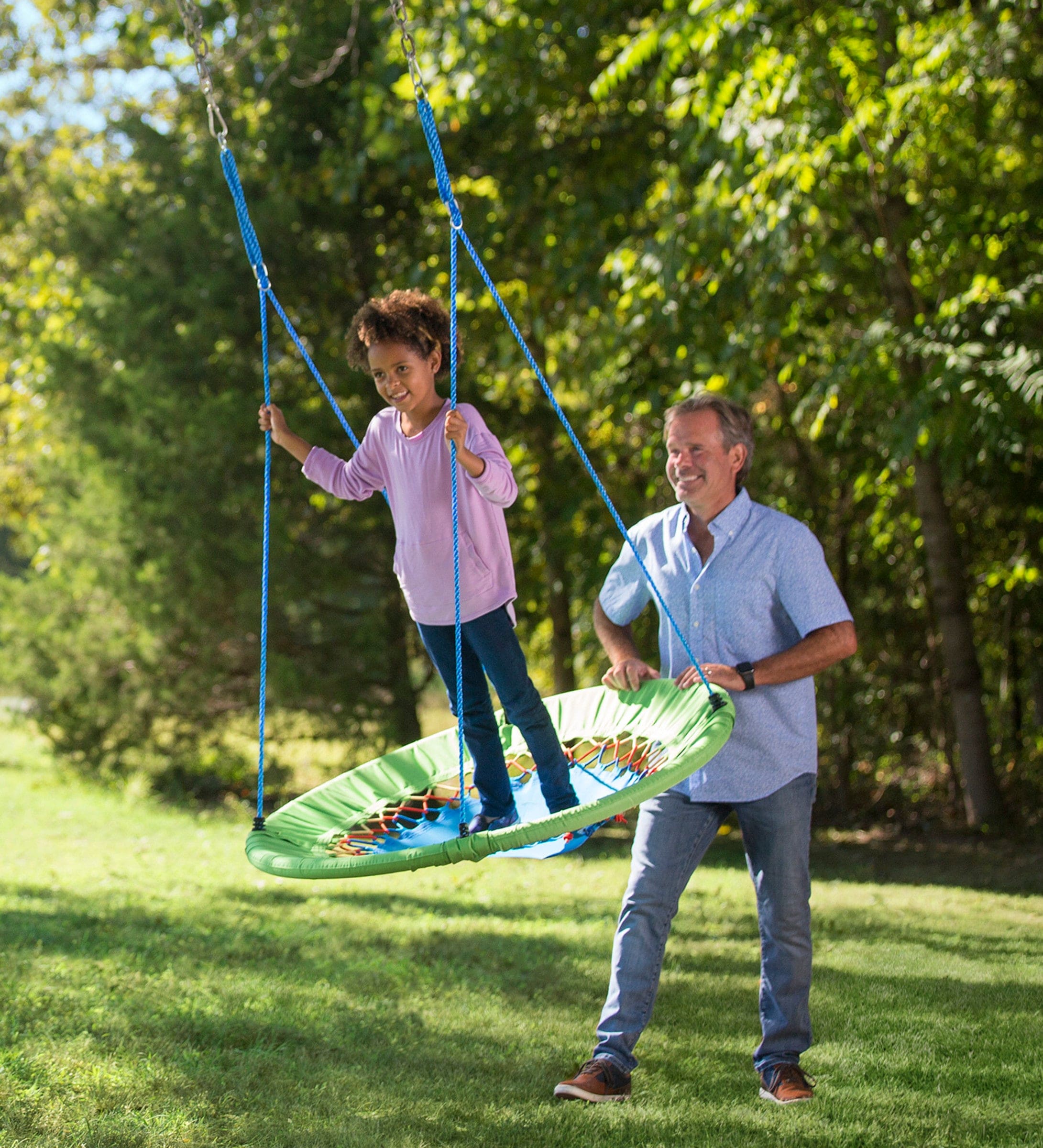 46 Inch Bright Mega FunShine Adjustable Round Bungee Swing