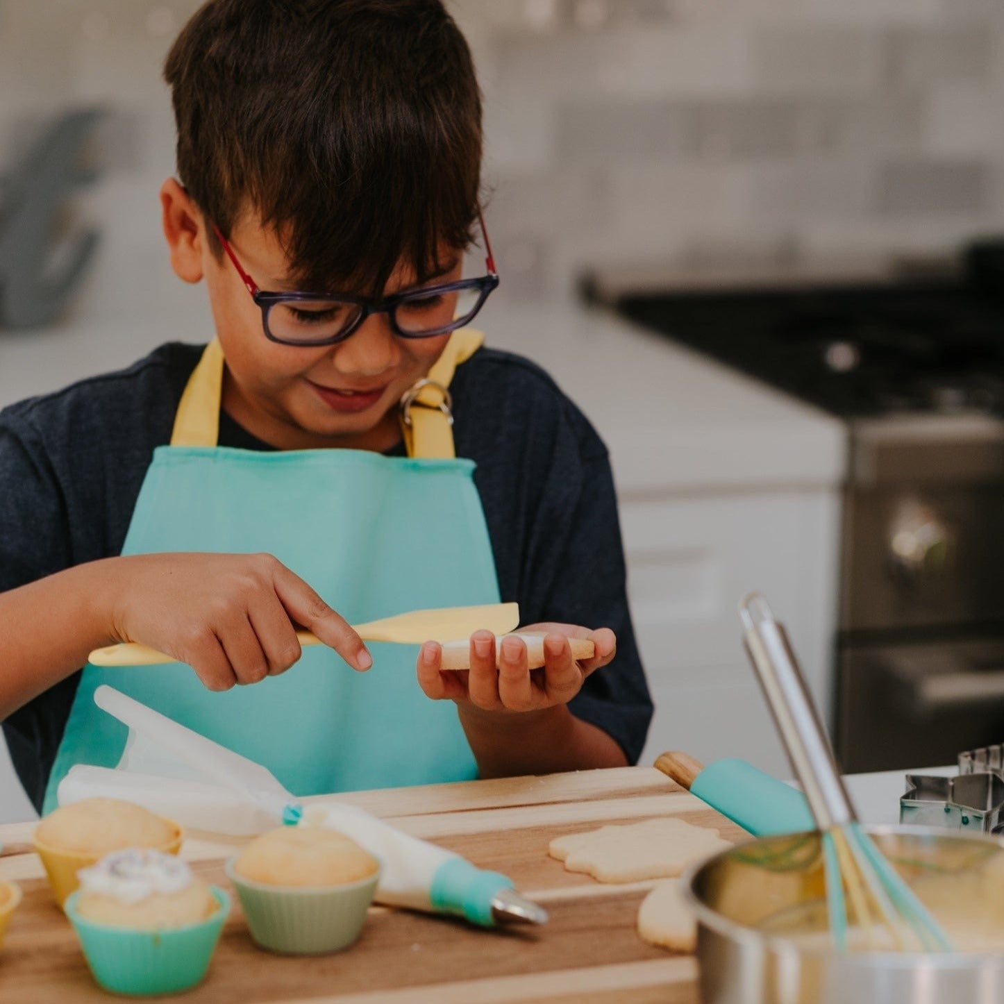 Kids Cooking Cutter Set Safe Reusable Plastic Toddler Children