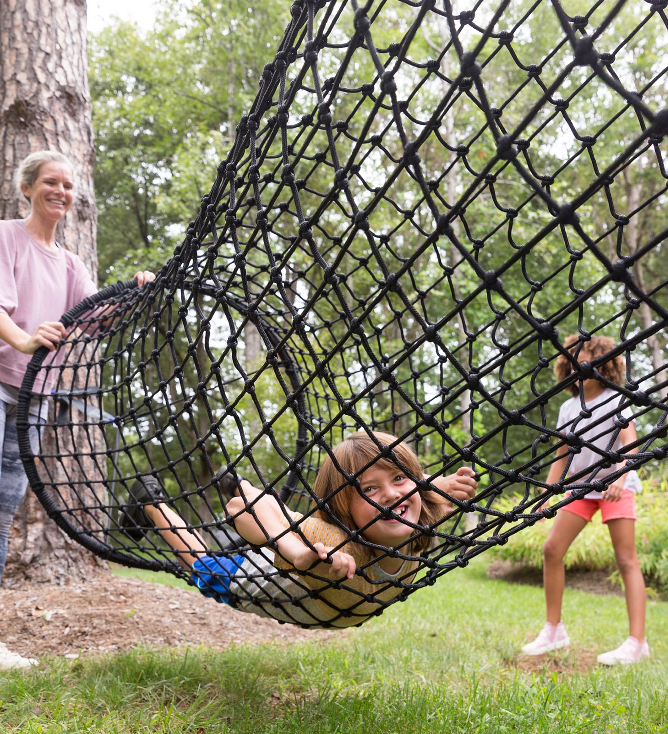 6 Foot Hanging Woven Rope Tunnel Bridge