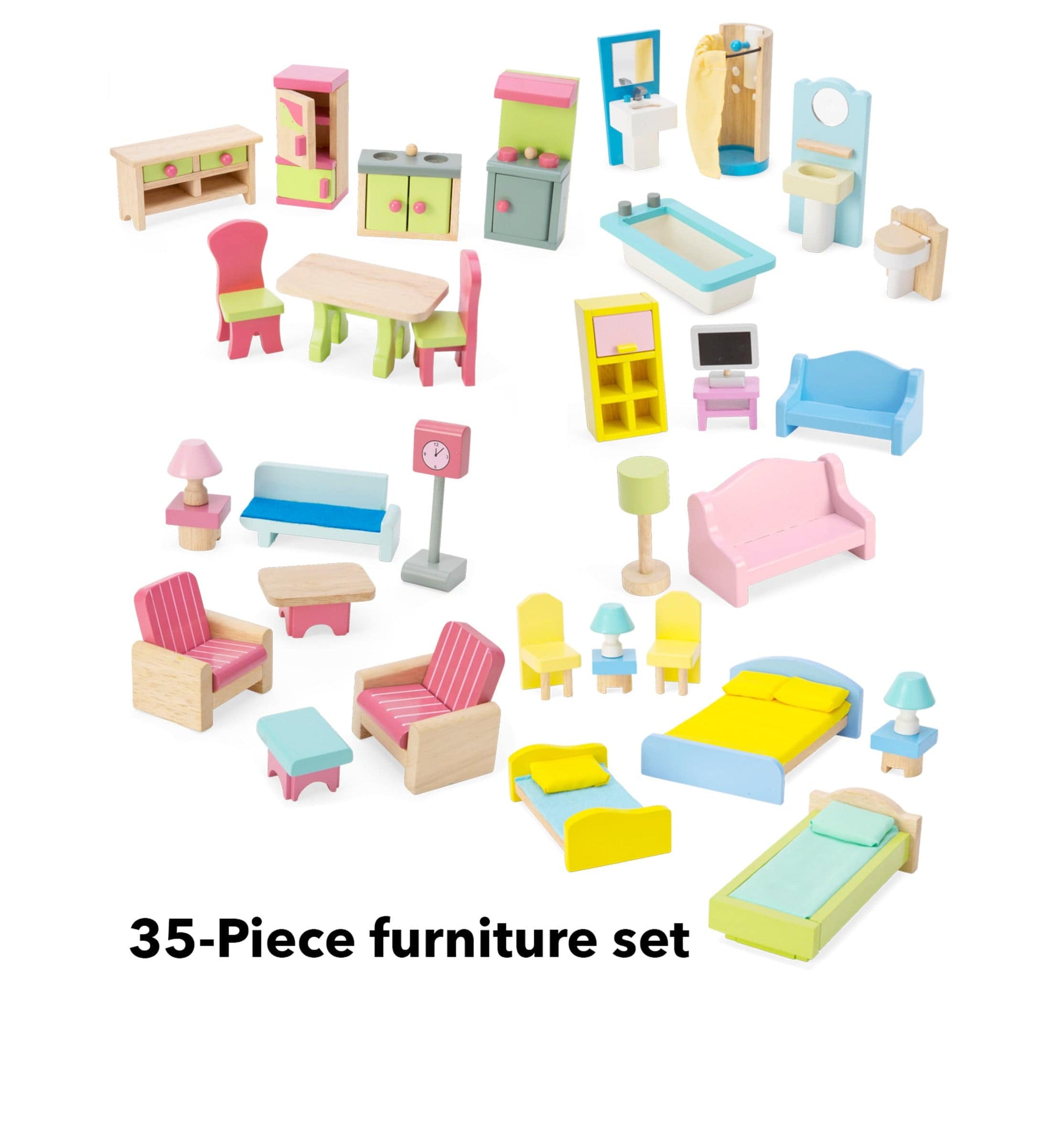 fornærme straf Visum Dollhouse Furniture, Set of 35 – HearthSong